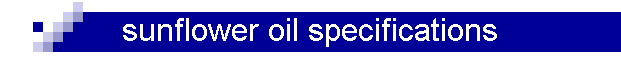 sunflower oil specifications